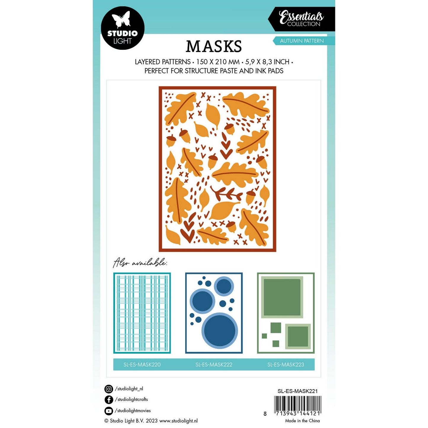Studiolicht • Wesentliche Maske Herbstmuster