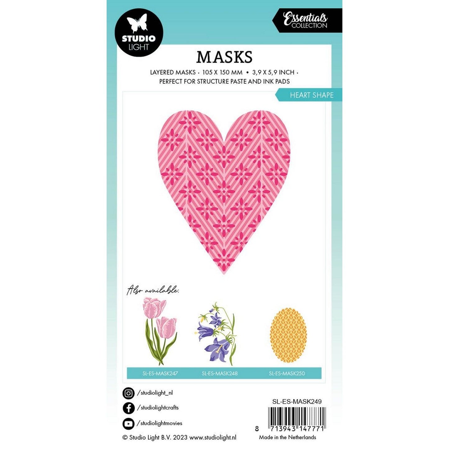 Studiolicht • Essentials-Masken in Herzform