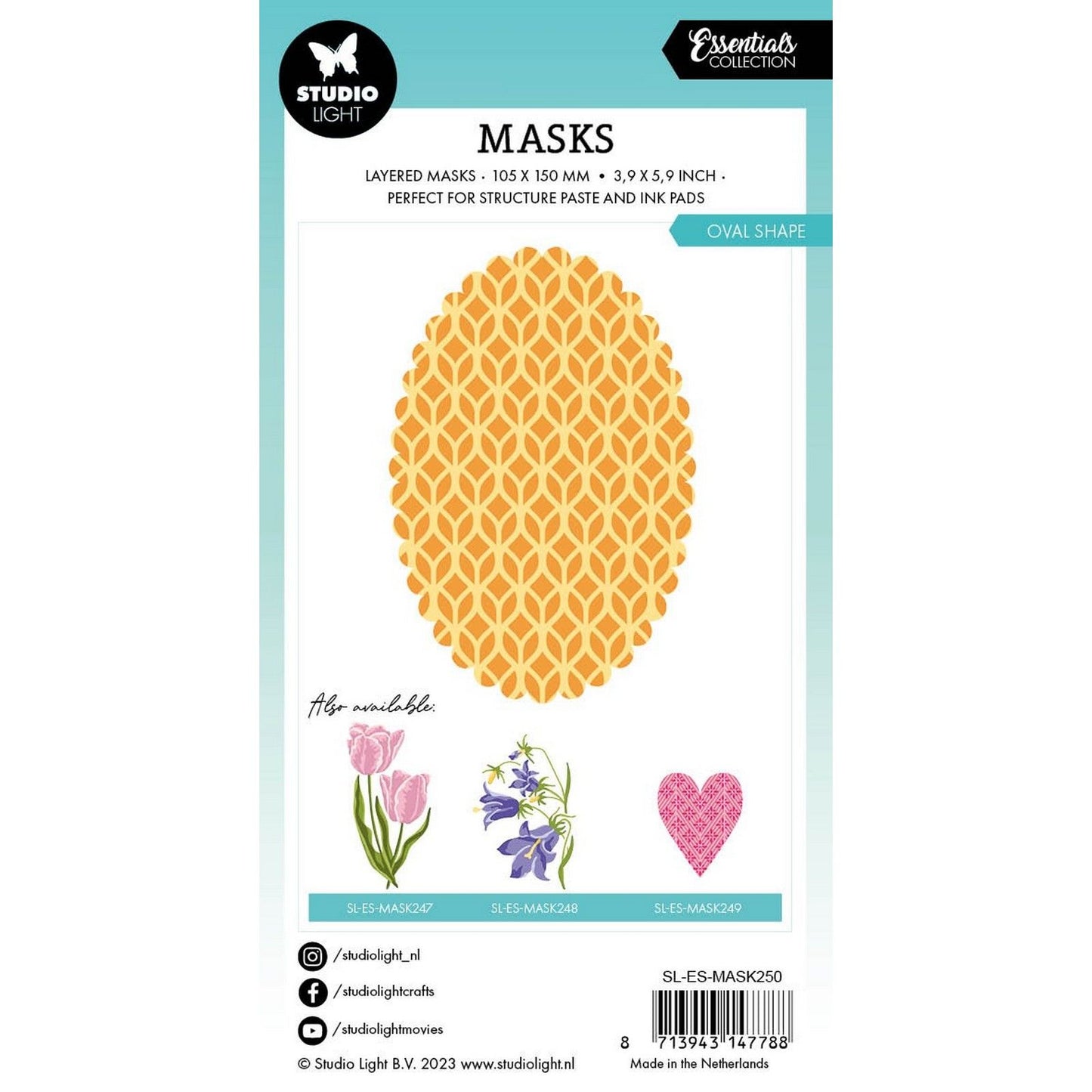 Studioleuchte • Essentials-Masken in ovaler Form