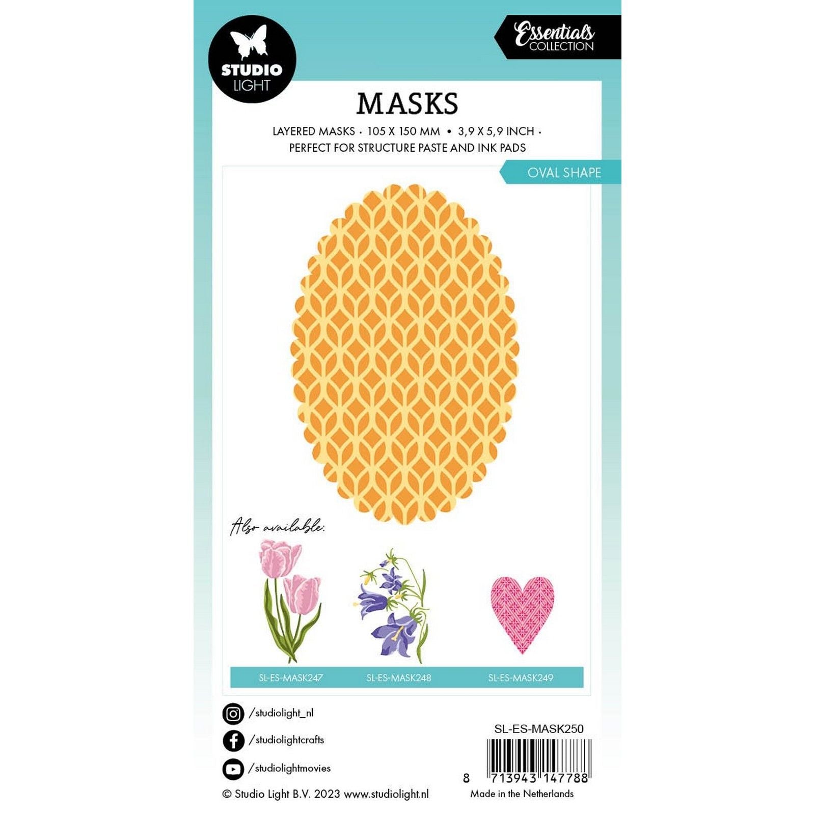 Studioleuchte • Essentials-Masken in ovaler Form
