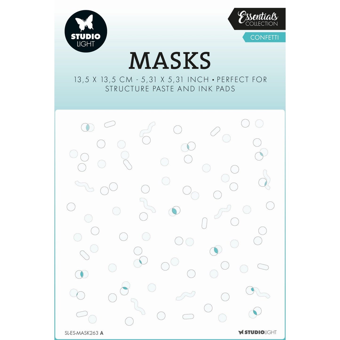 Studiolicht • Essentials-Maske, Schablone, Konfetti
