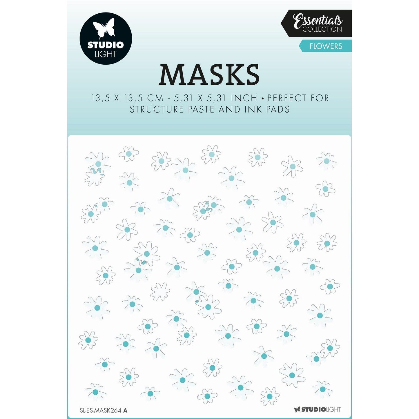 Studiolicht • Essentials-Maske, Schablonenblumen