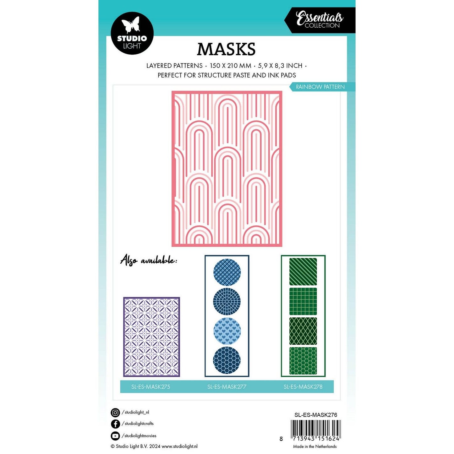 Studiolicht • Essentials Maske Regenbogenmuster