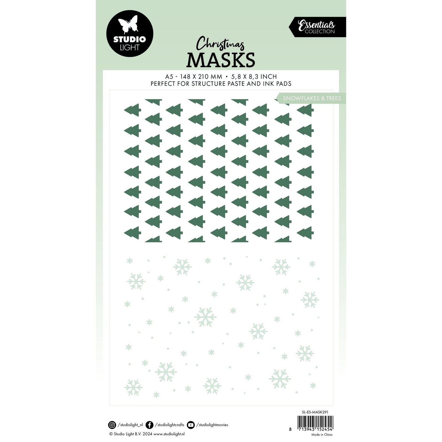 Studiolicht • Wesentliche Maske Schneeflocken Bäume