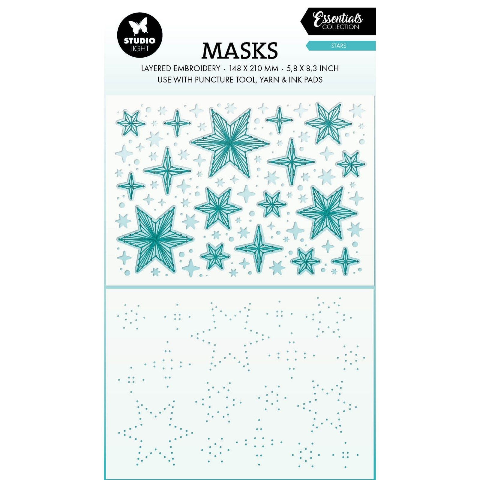 Studioleuchte • Wesentliches Einstichwerkzeug, Maske, Sterne