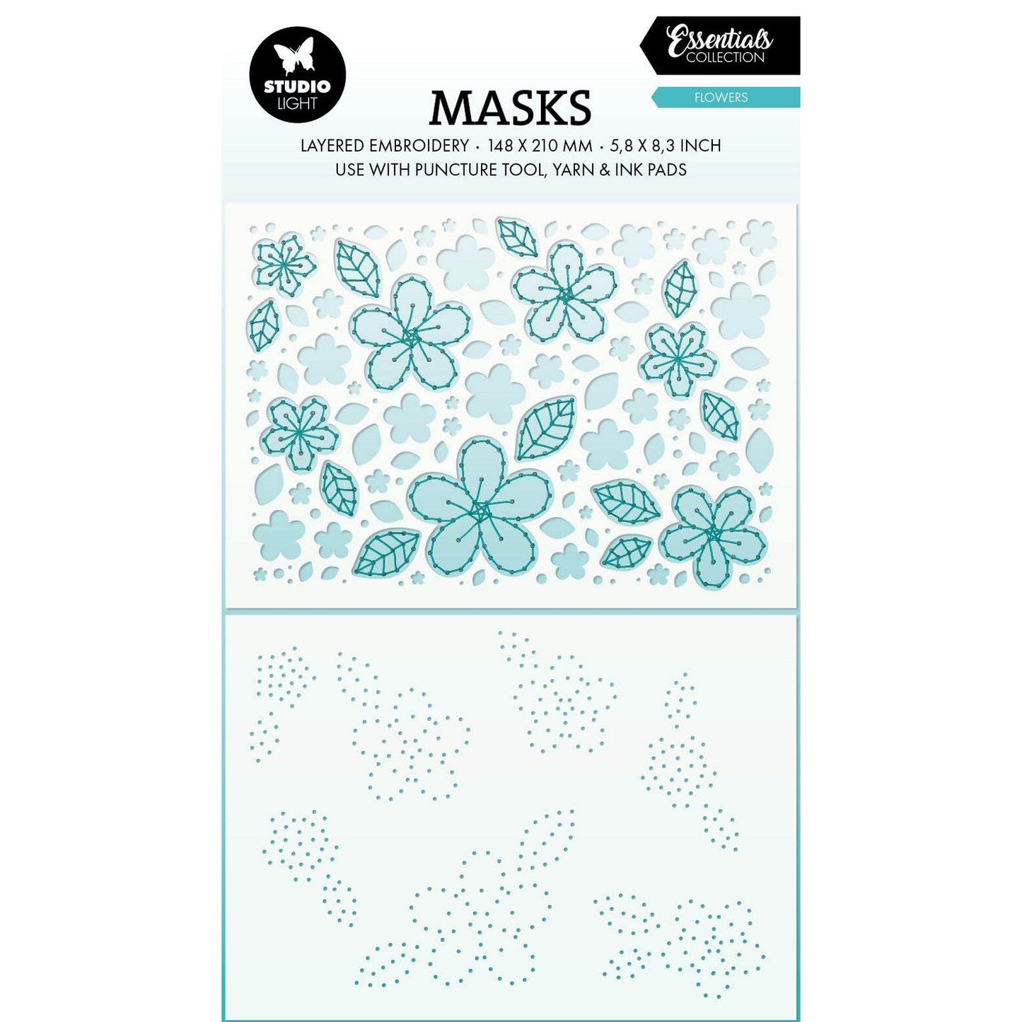 Studiolicht • Wesentliches Punktionswerkzeug, Maske, Blumen