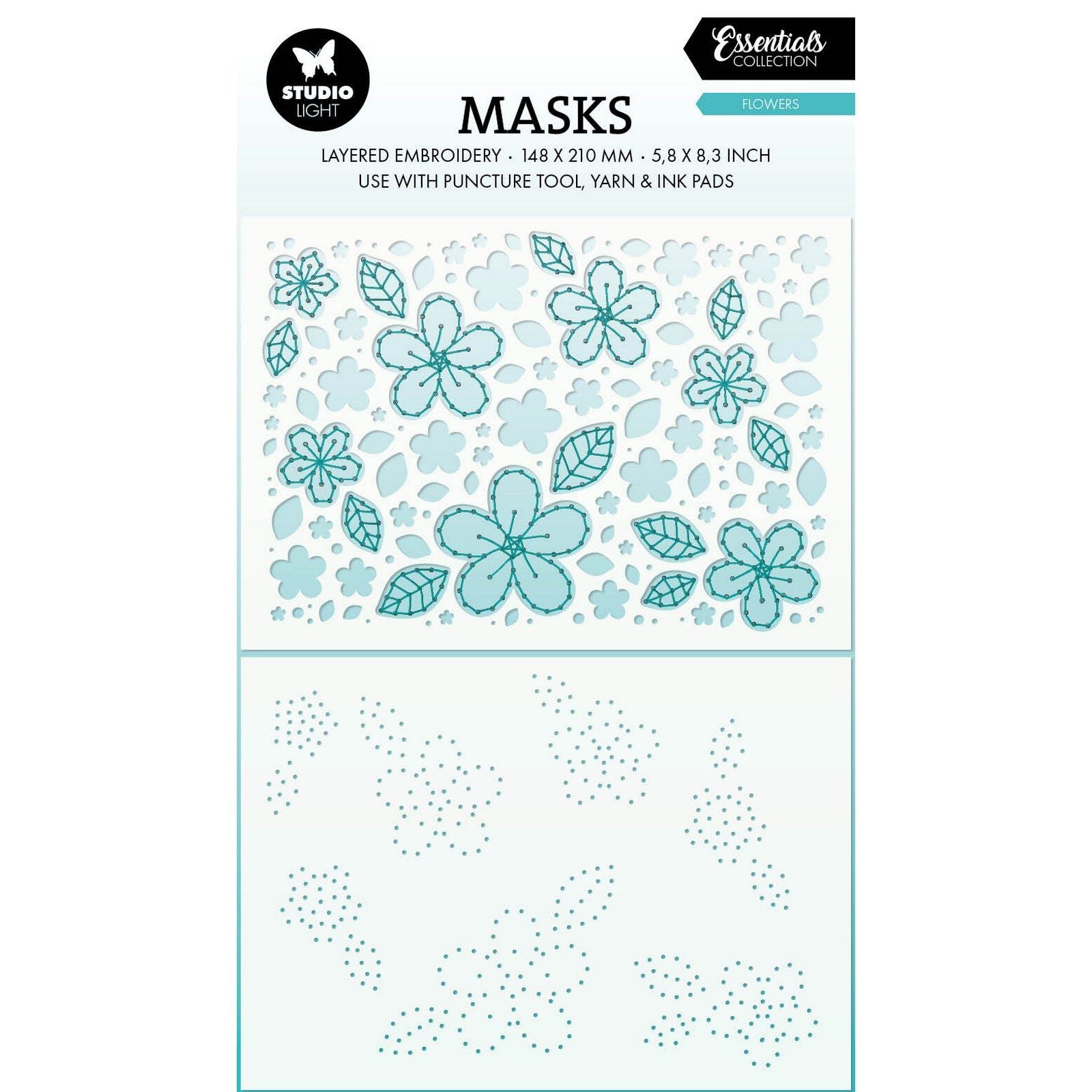 Studiolicht • Wesentliches Punktionswerkzeug, Maske, Blumen