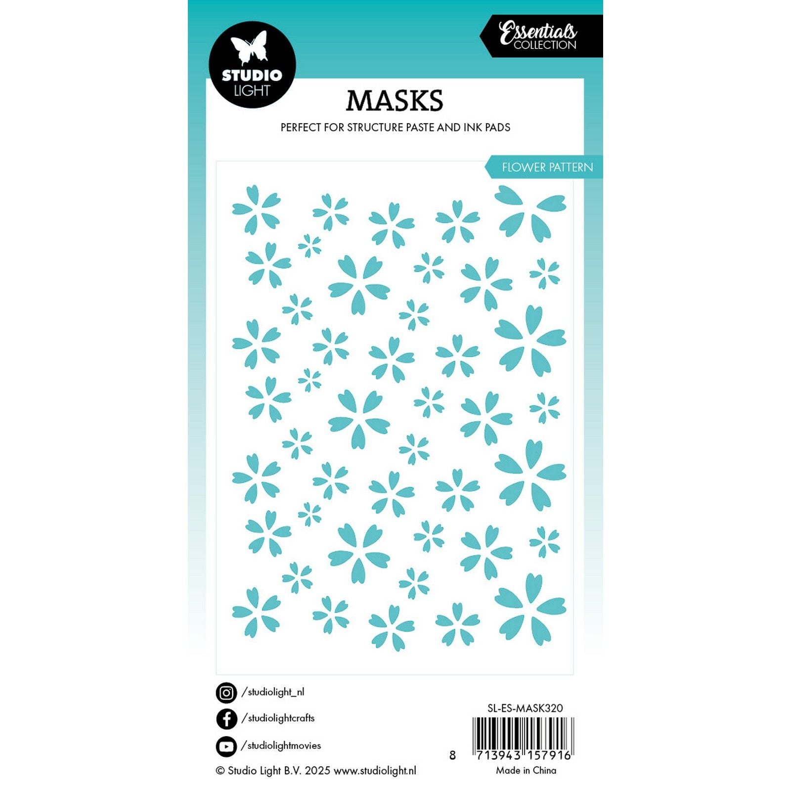 Studiolicht • Wesentliche Maske Blumen Hintergrund