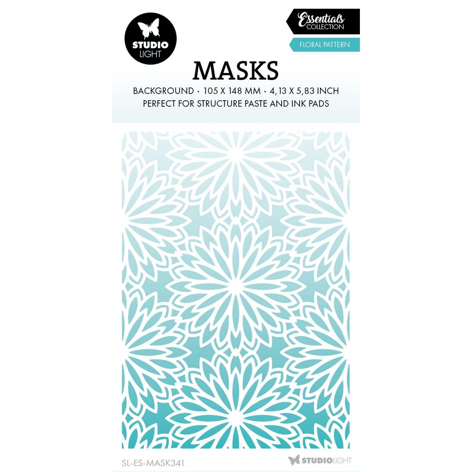 Studiolicht • Essentials-Maske, Schablone, floraler Hintergrund