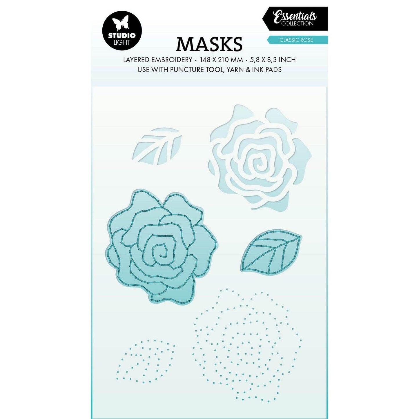 Studiolicht • Essentials-Maskenstickerei – klassisches Rosa