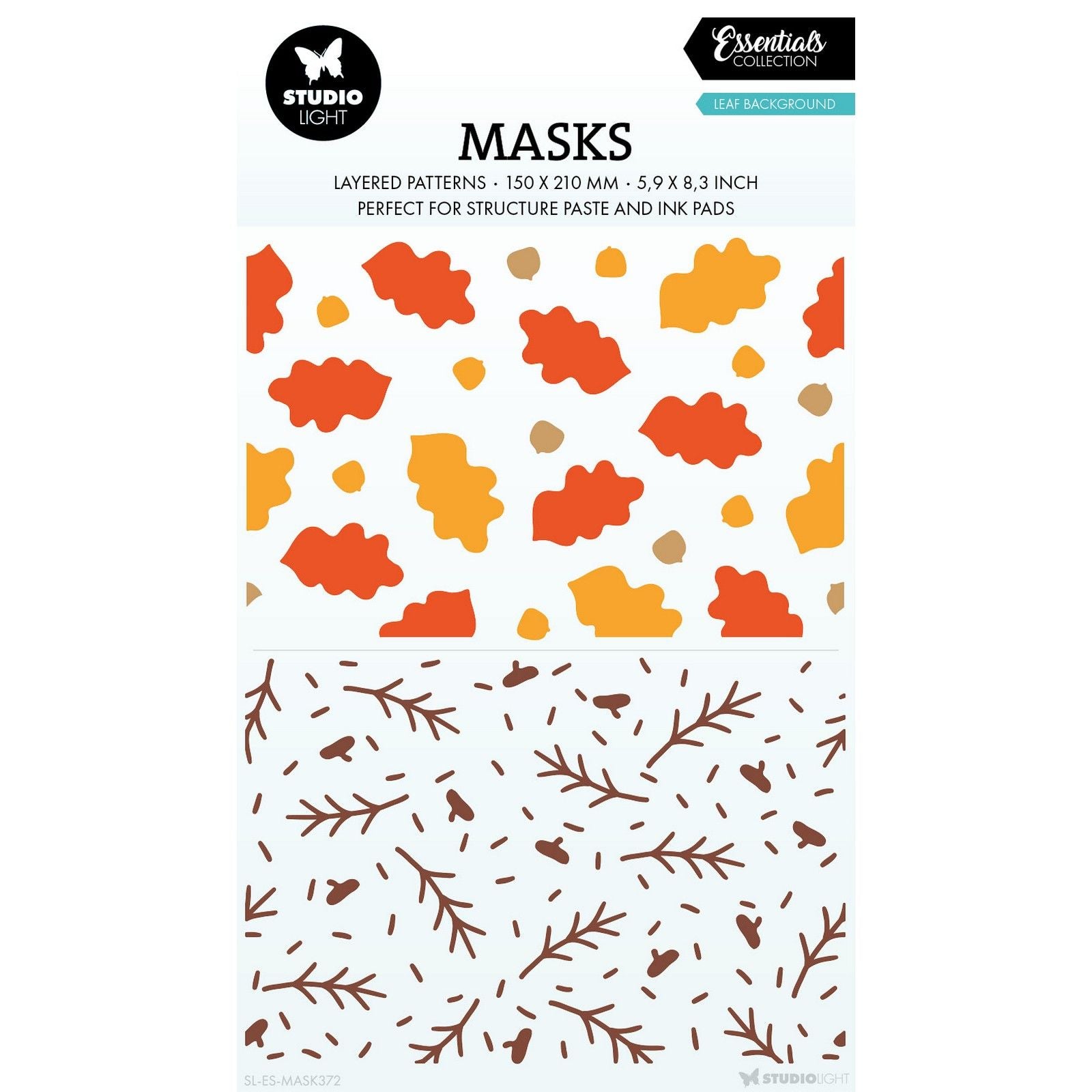 Studiolicht • Essentials-Maske, Blatthintergrund