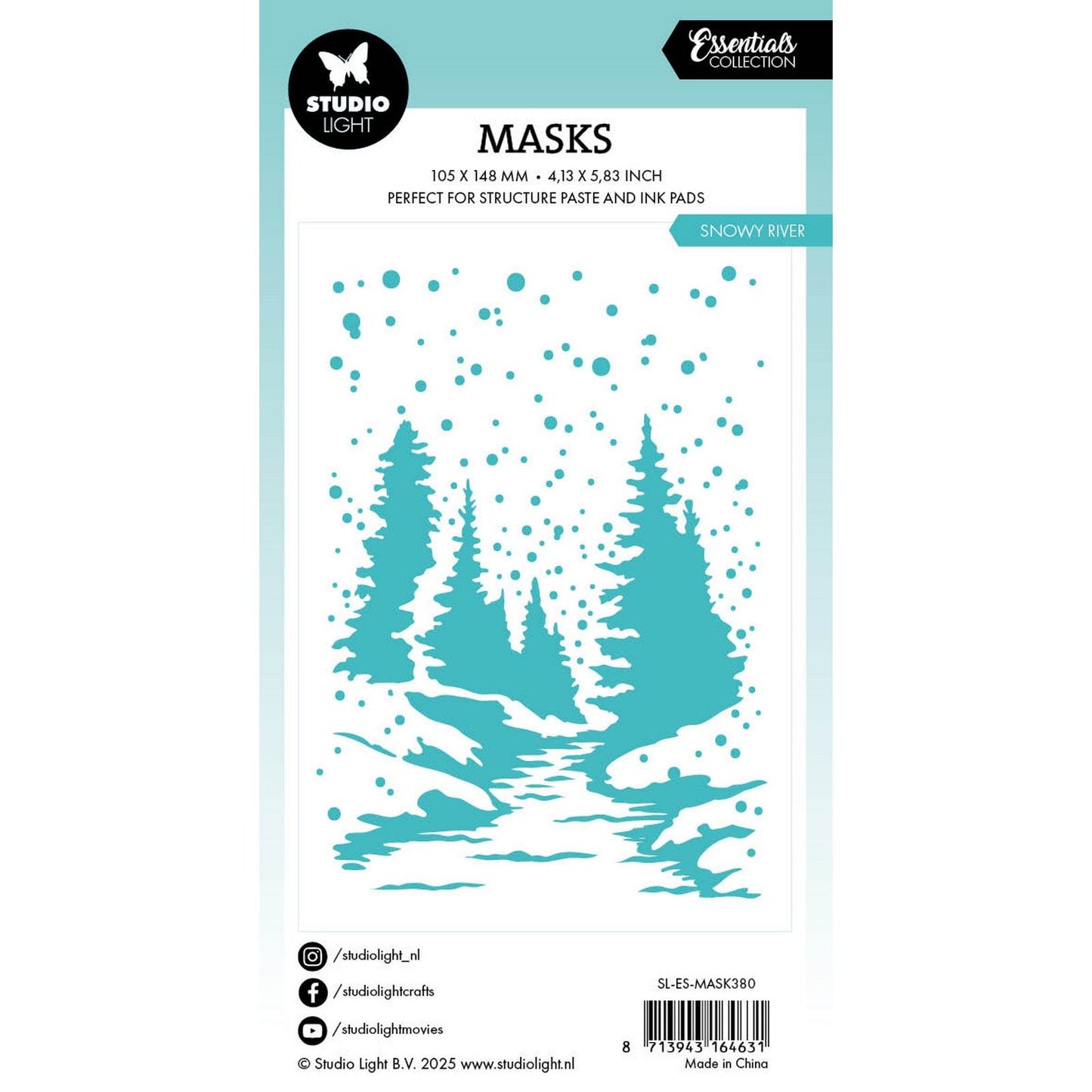 Studioleuchte • Maske Snowy River Essentials 105x148x1mm