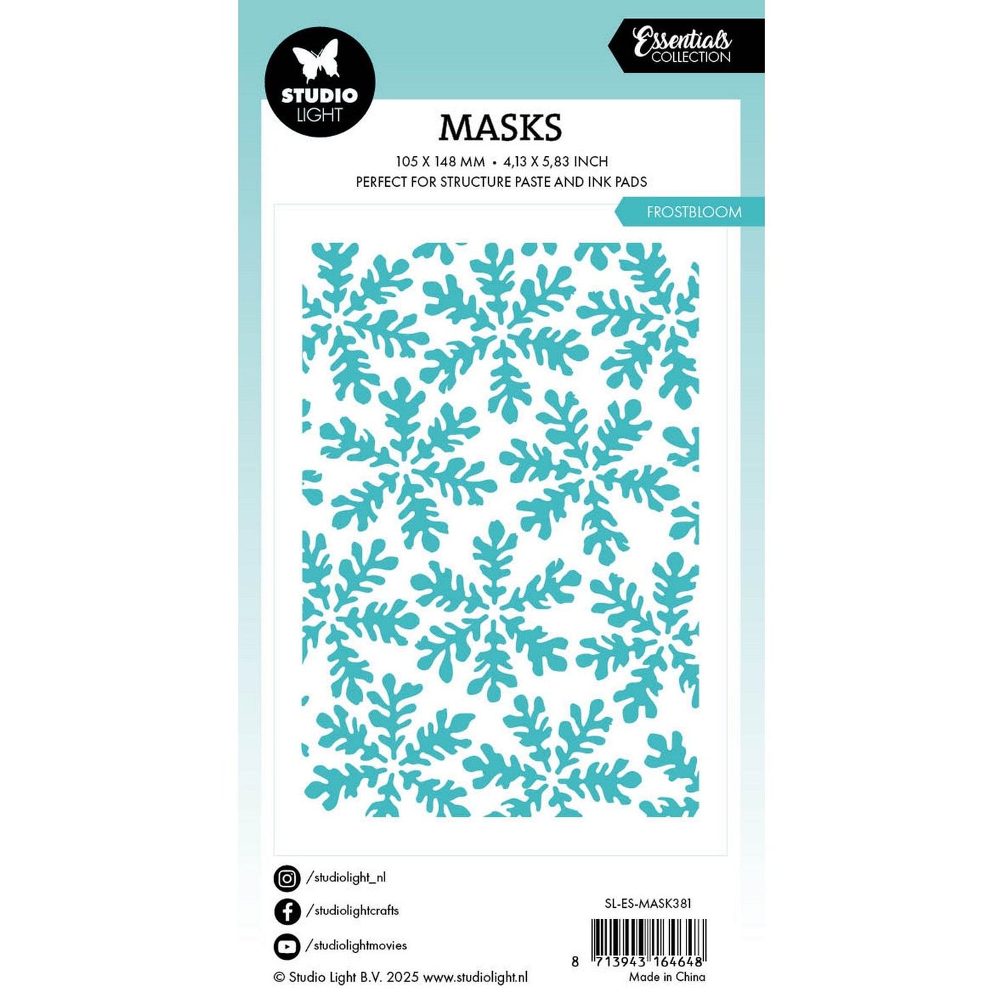 Studioleuchte • Maske Frostbloom Essentials 105x148x1mm