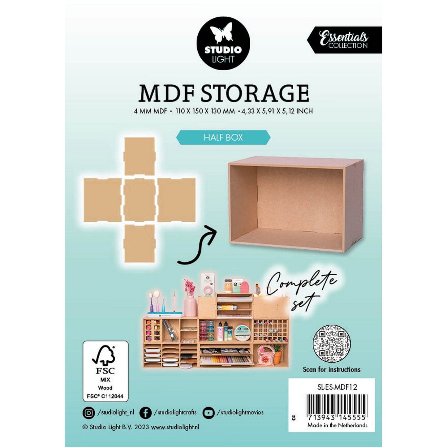 Studio Light • Essentials MDF-Aufbewahrungshalbbox