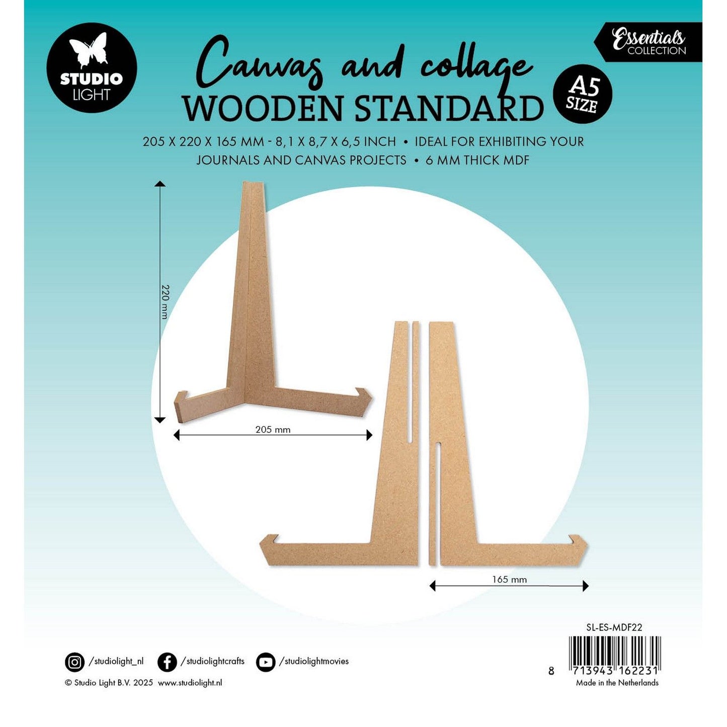 Studio Light • Essentials Journal Canvas Ständer MDF A5
