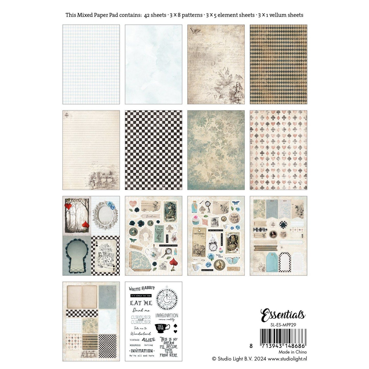 Studiolicht • Essentials gemischte Papierblock-Teeparty