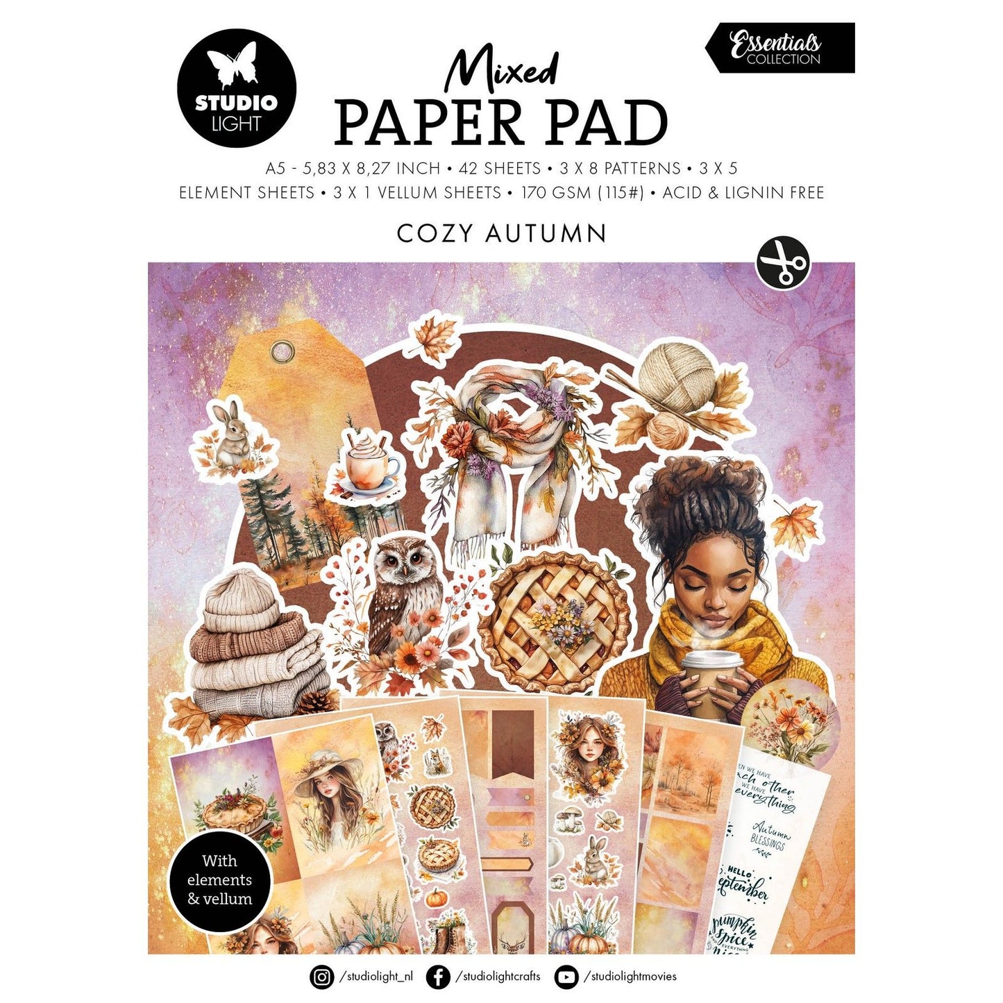 Studiolicht • Essentials gemischter Papierblock Herbst