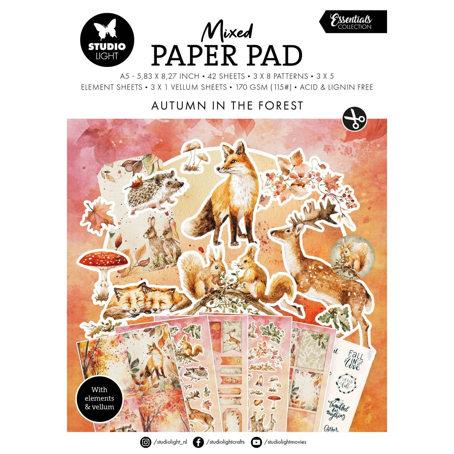 Studiolicht • Essentials gemischter Papierblock Herbst
