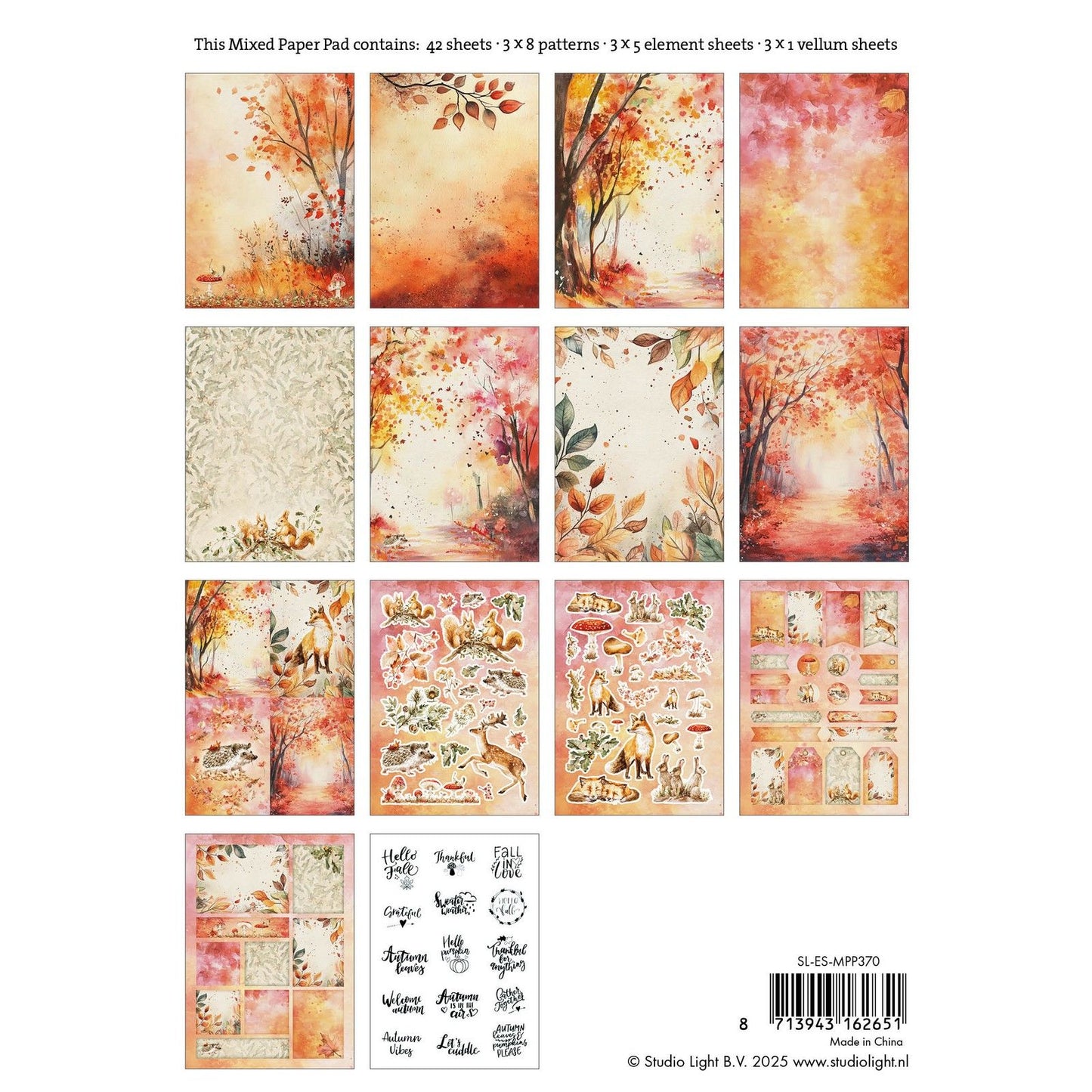 Studiolicht • Essentials gemischter Papierblock Herbst