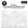 Studioleuchte • Essentials Papierelemente Silber Weihnachtswünsche