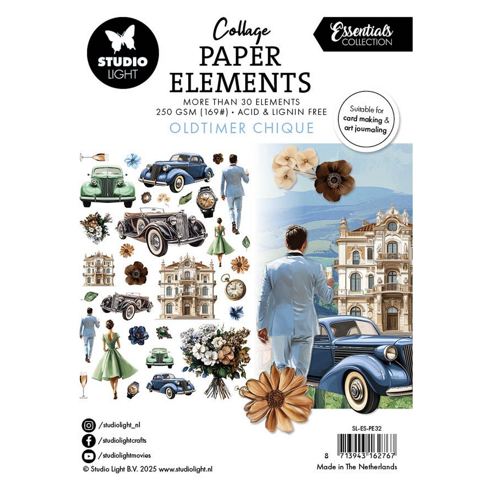 Studioleuchte • Essentials Papierelemente Oldtimer-Chic