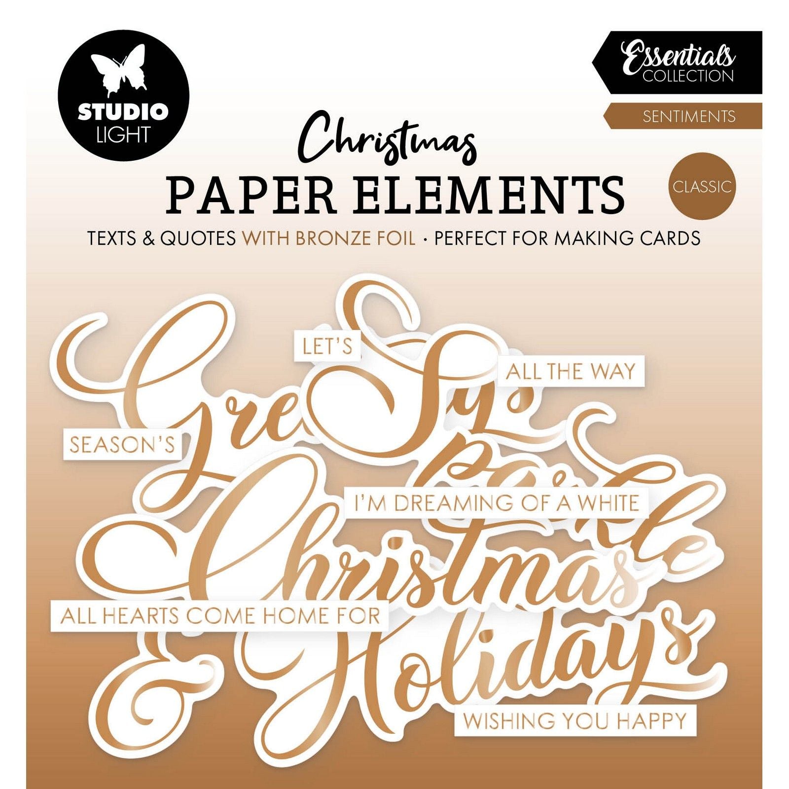 Studioleuchte • Essentials Papierelemente Bronze Sentiments Klassiker