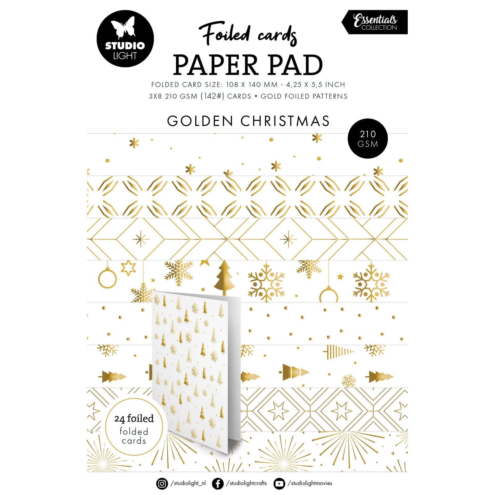 Studiolicht • Essentials Folienkarten mit goldenen Mustern