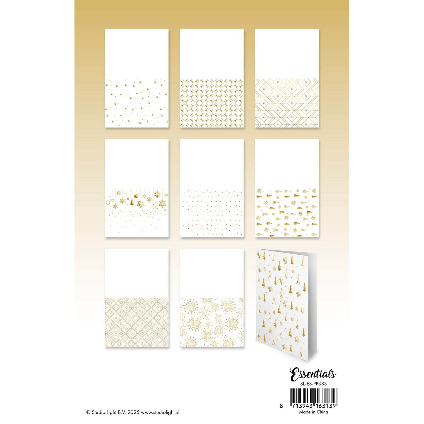 Studiolicht • Essentials Folienkarten mit goldenen Mustern