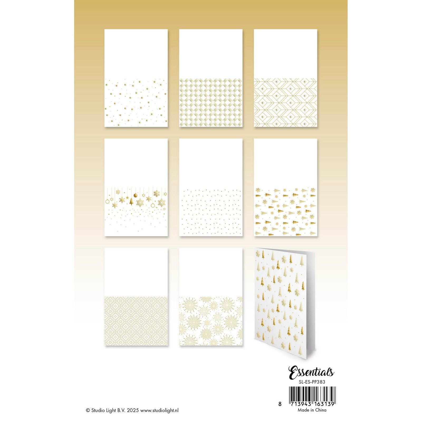Studiolicht • Essentials Folienkarten mit goldenen Mustern