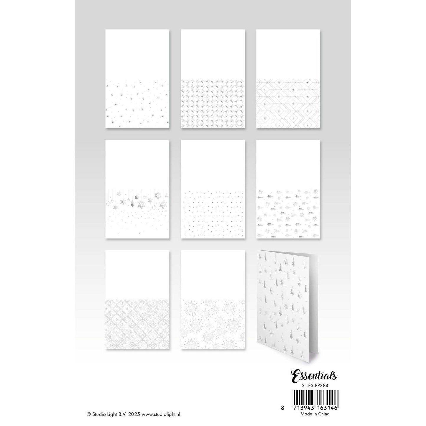 Studiolicht • Essentials Folienkarten mit silbernen Mustern