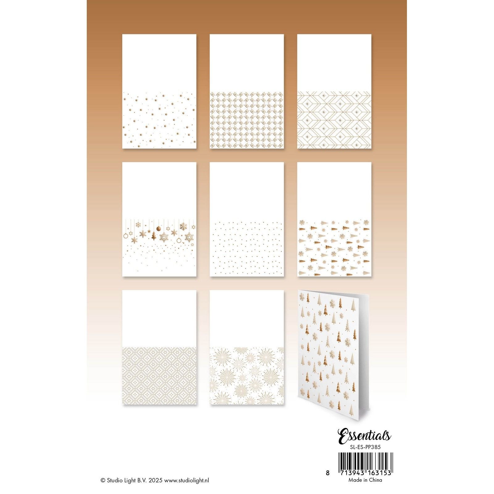 Studioleuchte • Essentials Folienkarten mit Bronzemustern