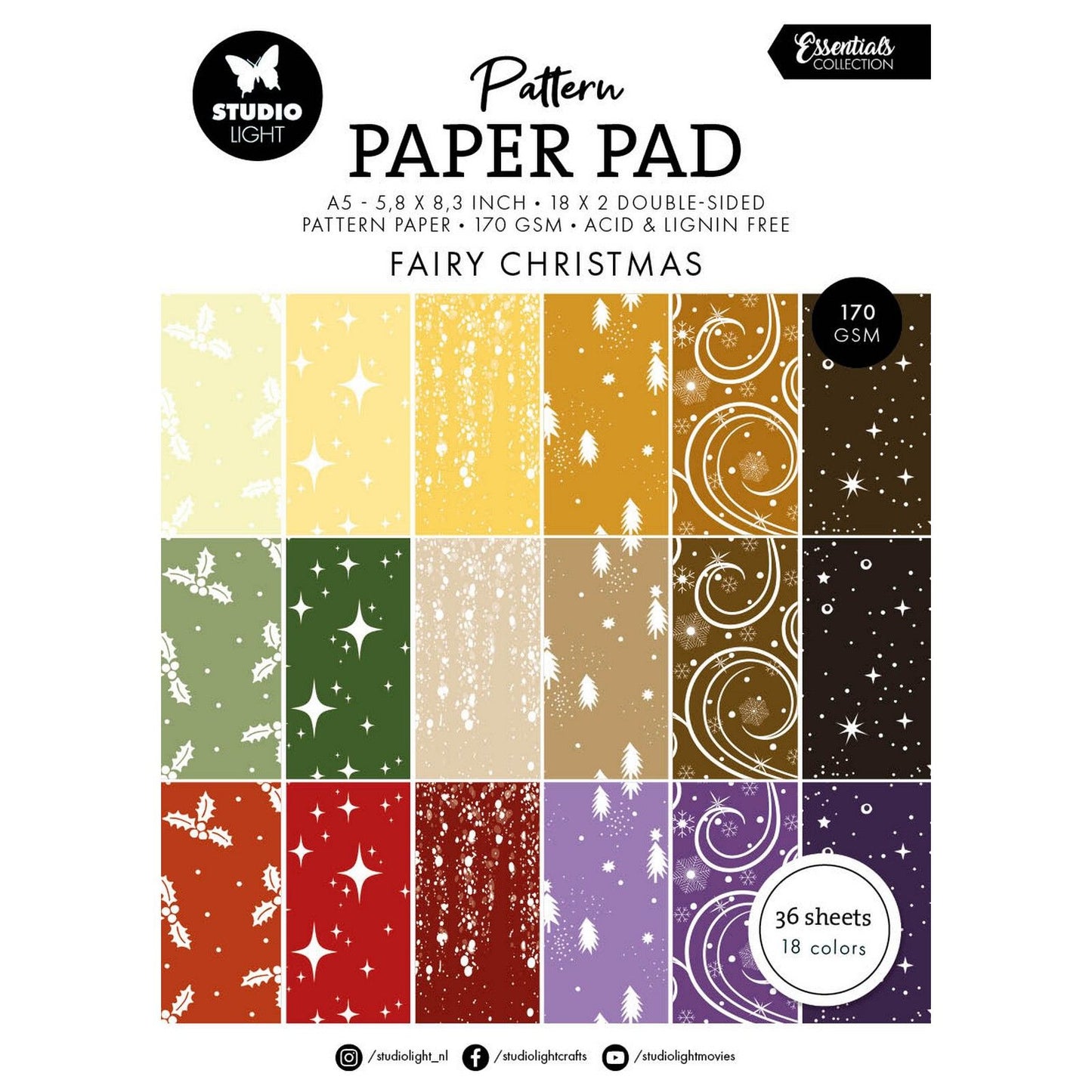 Studiolicht • Essentials Musterpapierblock Fee Weihnachten