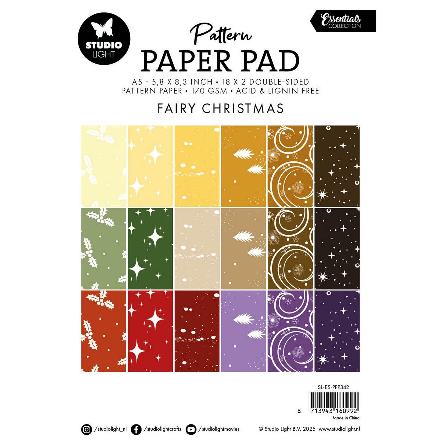 Studiolicht • Essentials Musterpapierblock Fee Weihnachten