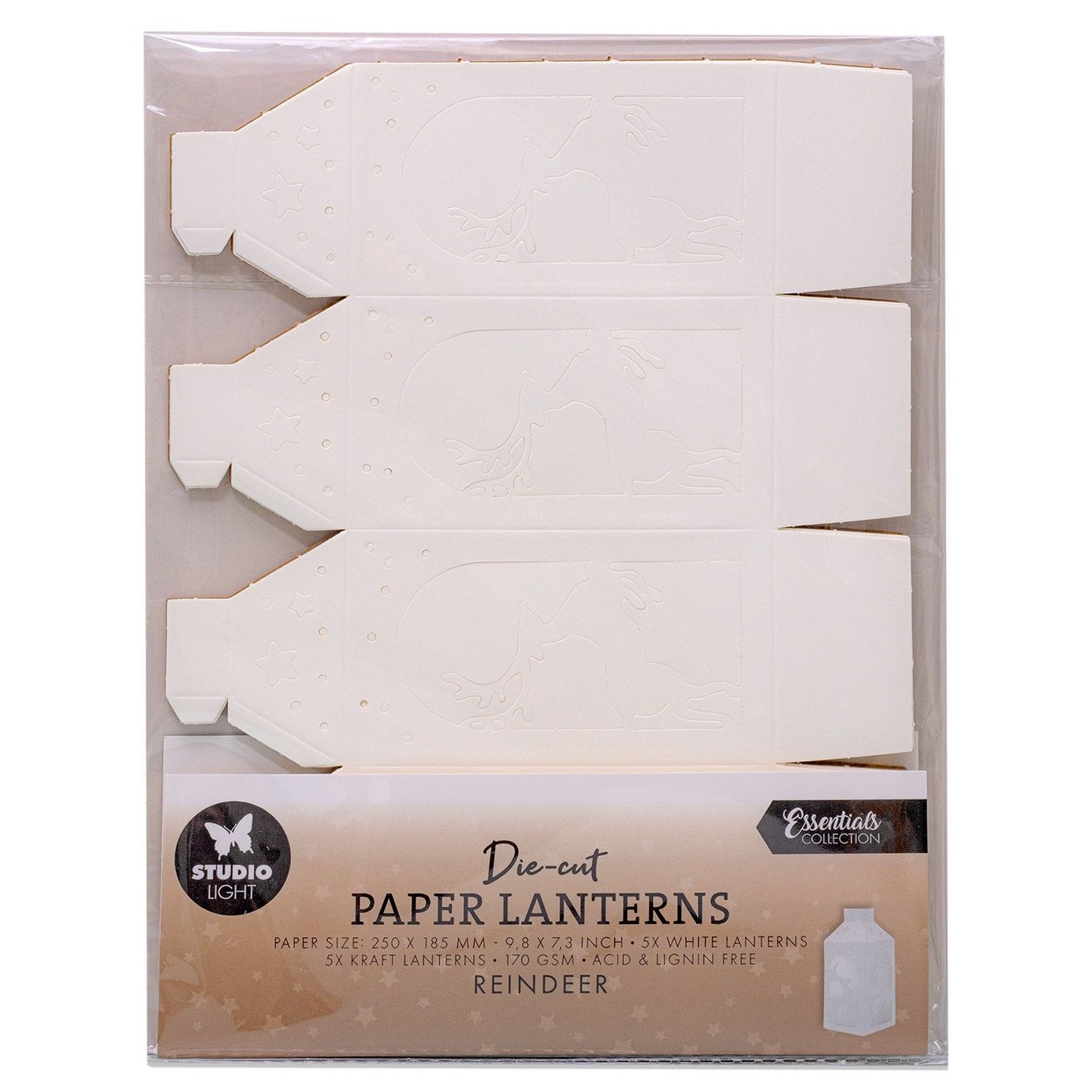 Studioleuchte • Essentials gestanzte Papierlaternen Rentiere