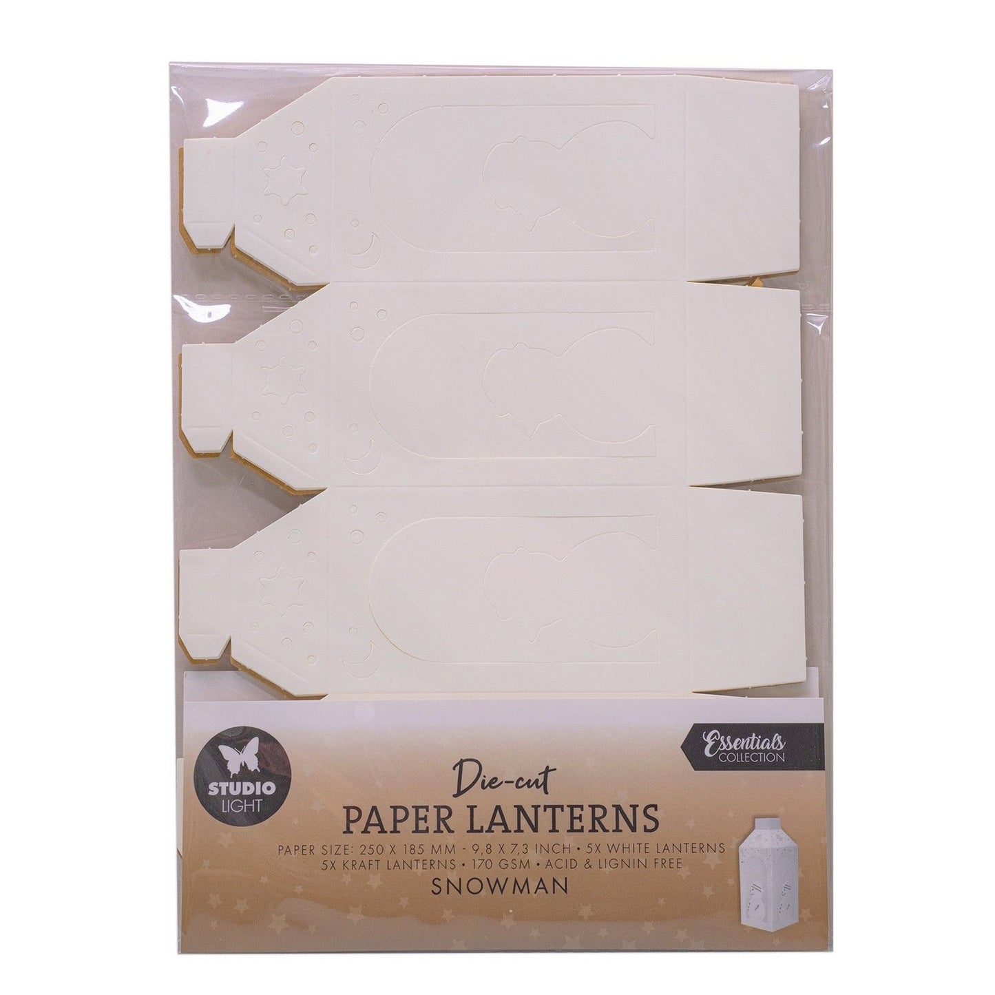 Studioleuchte • Essentials gestanzte Papierlaternen Schneemann