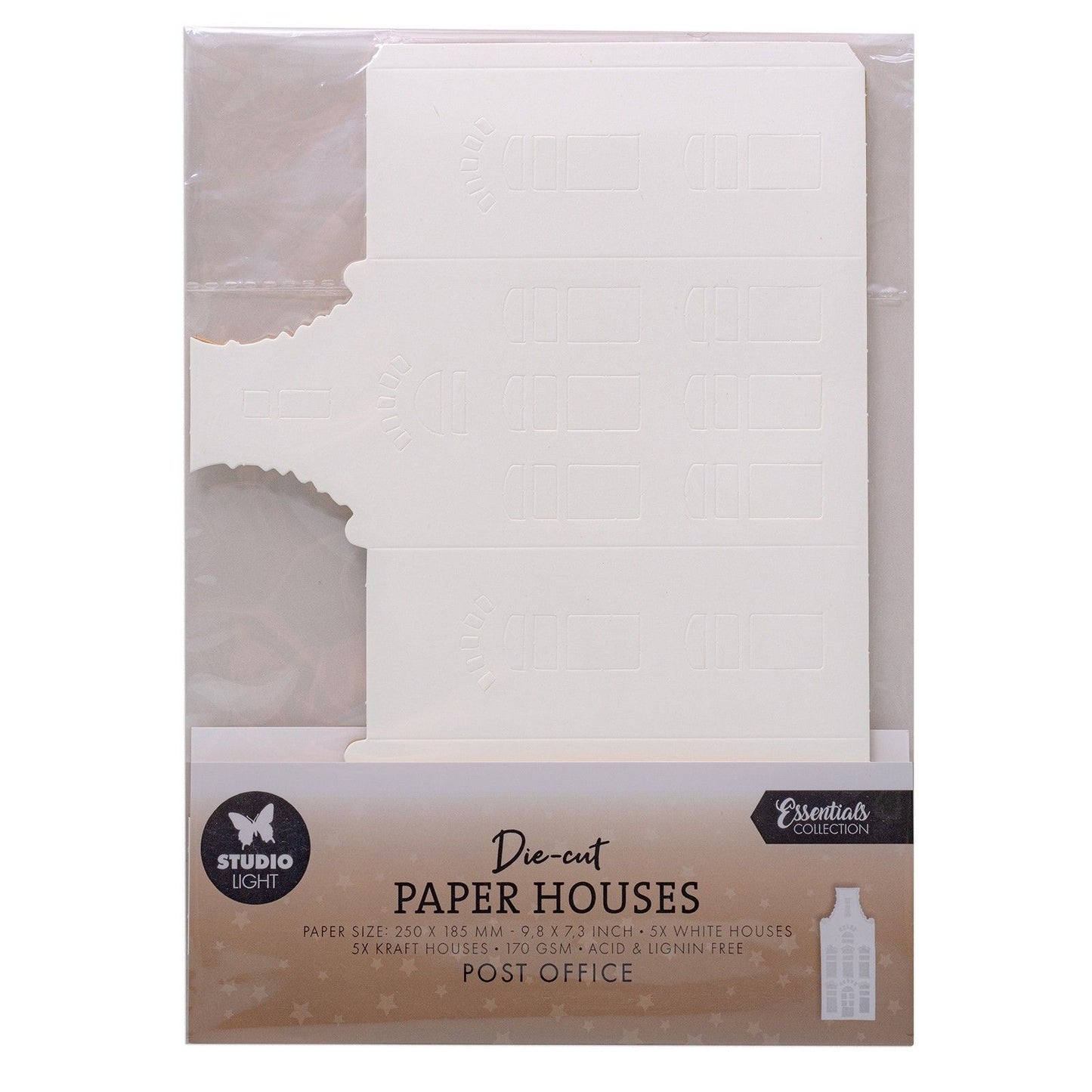 Studioleuchte • Essentials, gestanzte Papierhäuser, Postamt