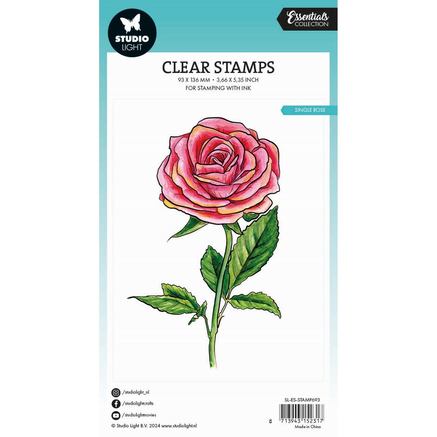 Studioleuchte • Essentials Clear Stamp Single Rose