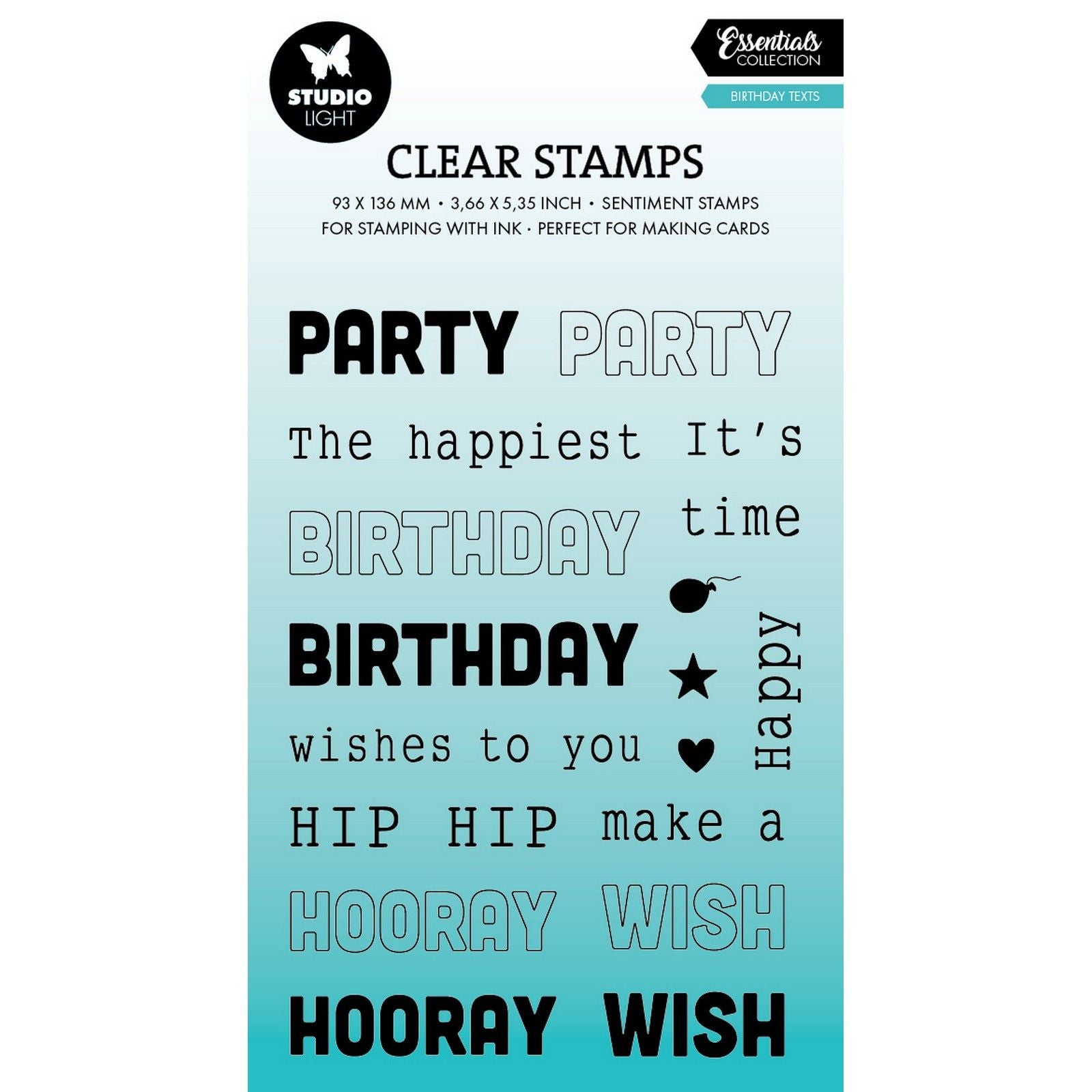 Studiolicht • Essentials Clear Stamps Geburtstagstexte