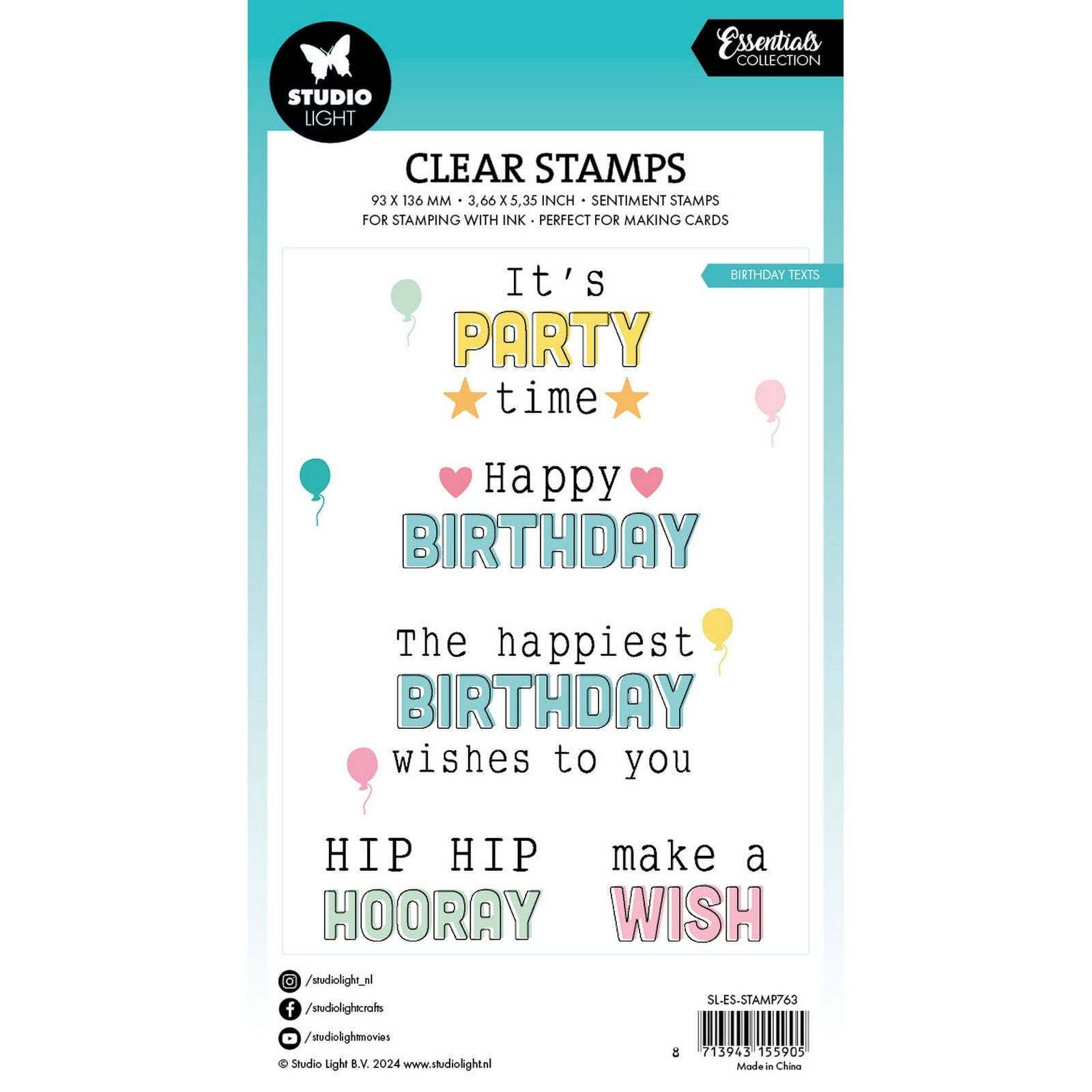 Studiolicht • Essentials Clear Stamps Geburtstagstexte