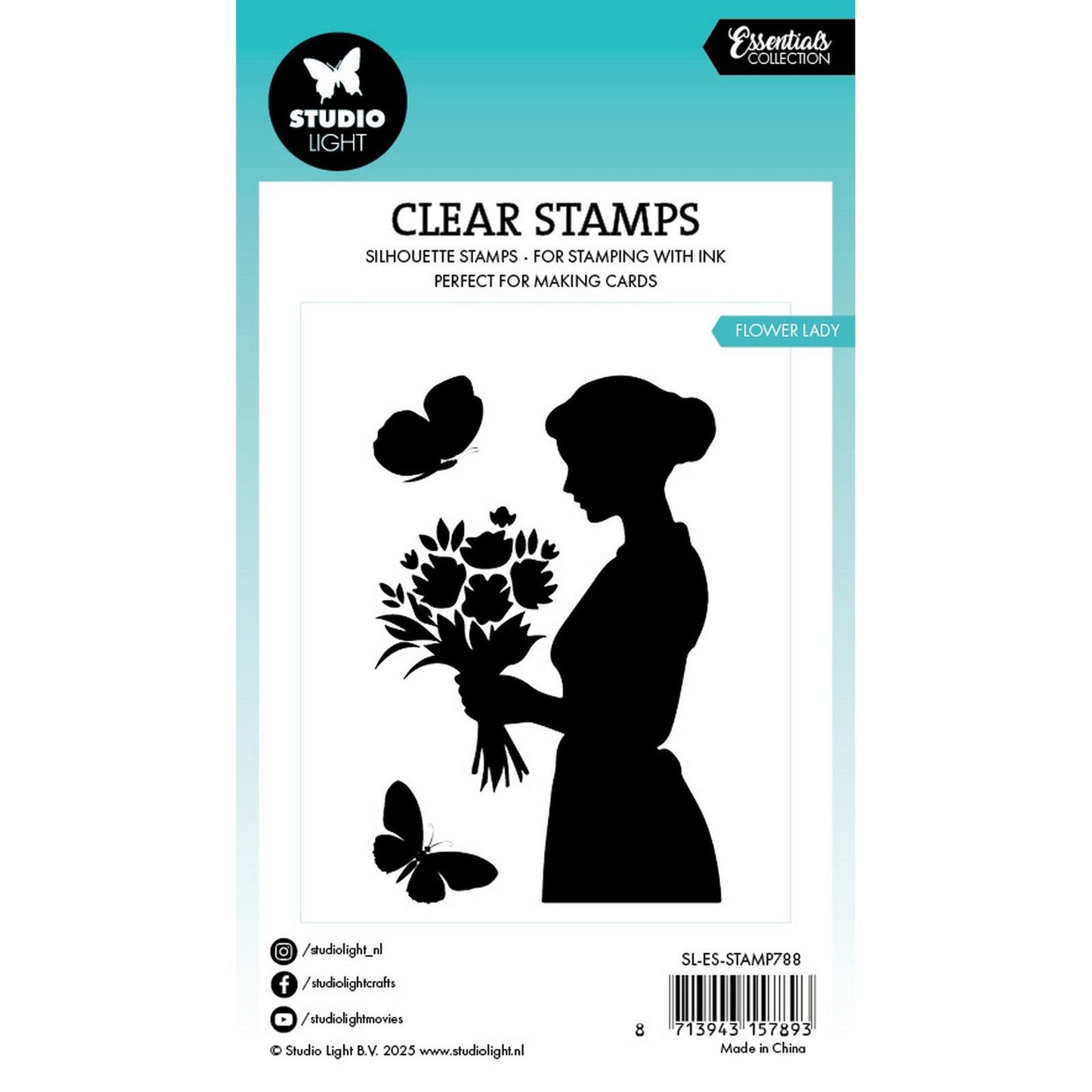 Studioleuchte • Essentials Clear Stamp Flower Lady