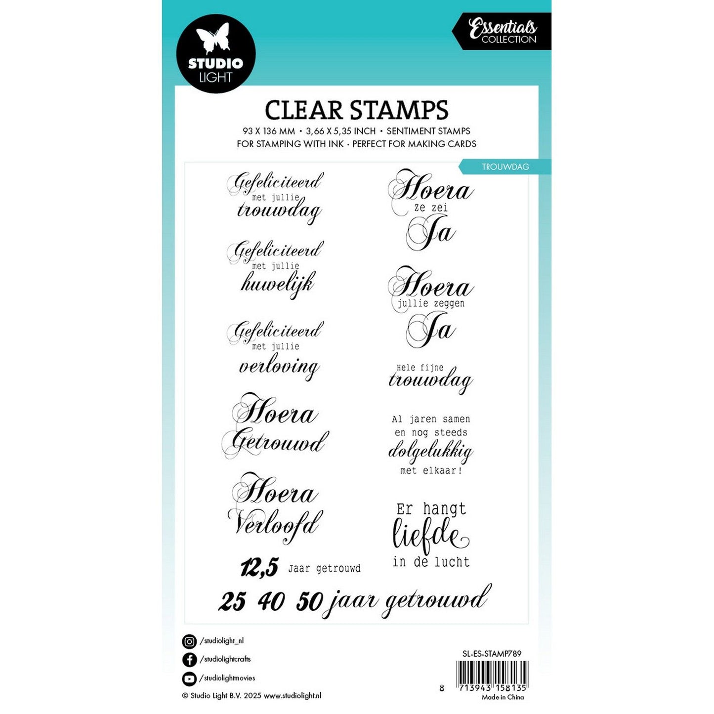 Studiolicht • Essentials Clear Stamps Hochzeitstag