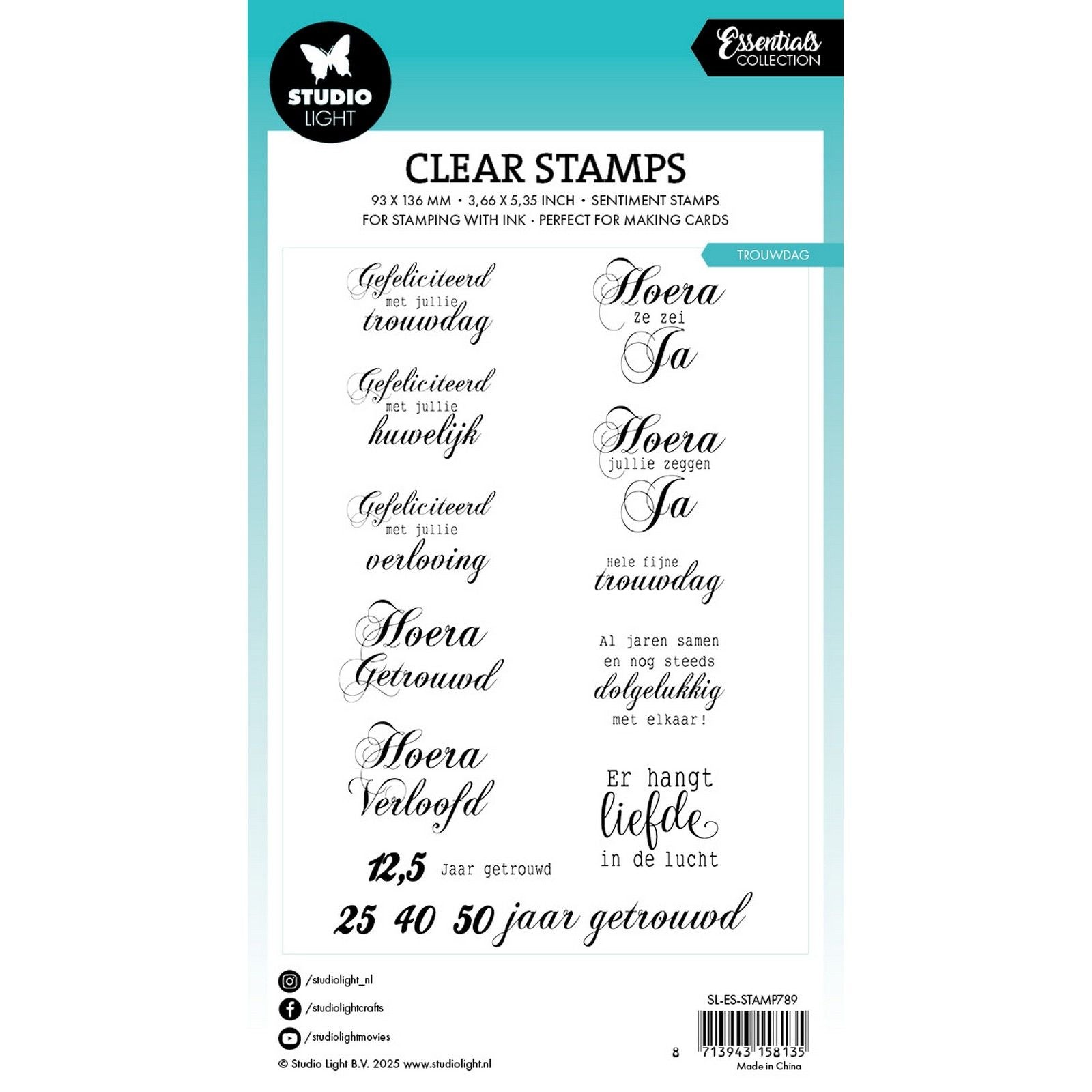 Studiolicht • Essentials Clear Stamps Hochzeitstag