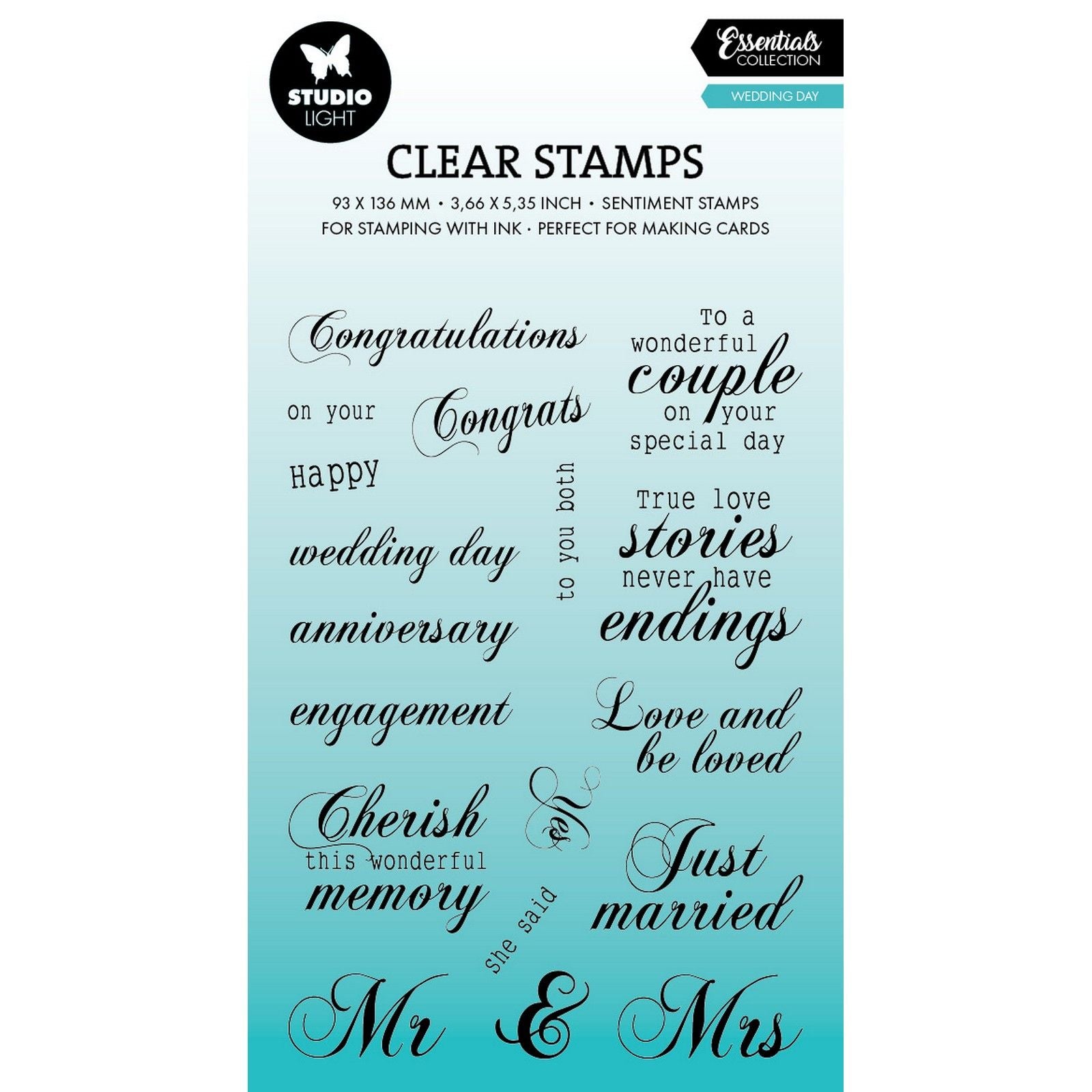 Studiolicht • Essentials Clear Stamps Hochzeitstag