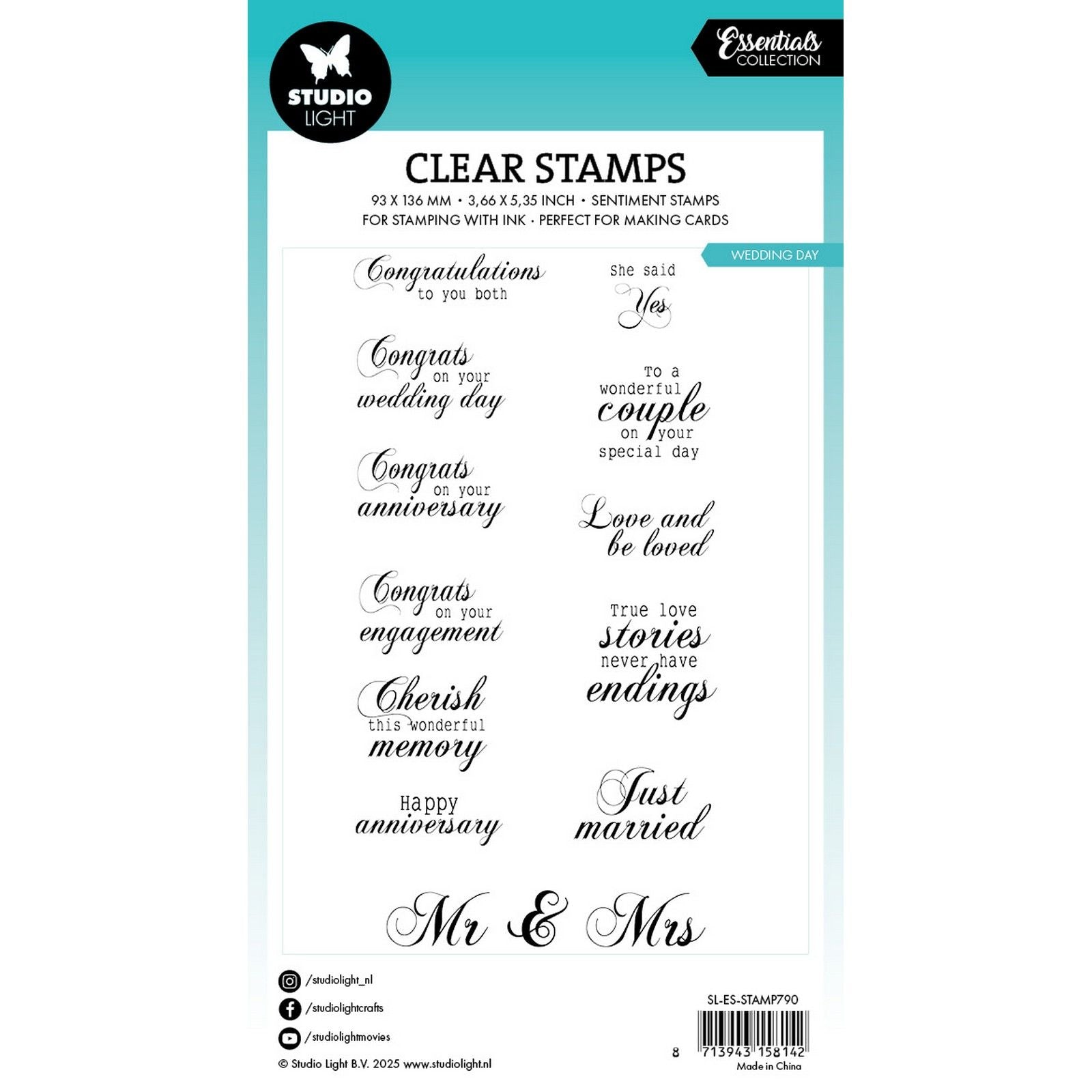 Studiolicht • Essentials Clear Stamps Hochzeitstag