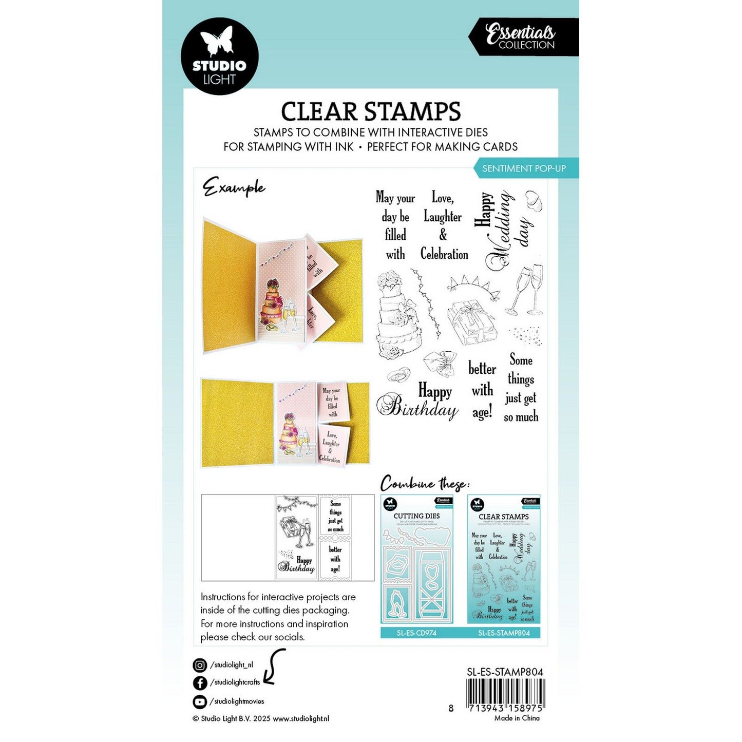 Studioleuchte • Essentials Clear Stamp Turning Pop-Out