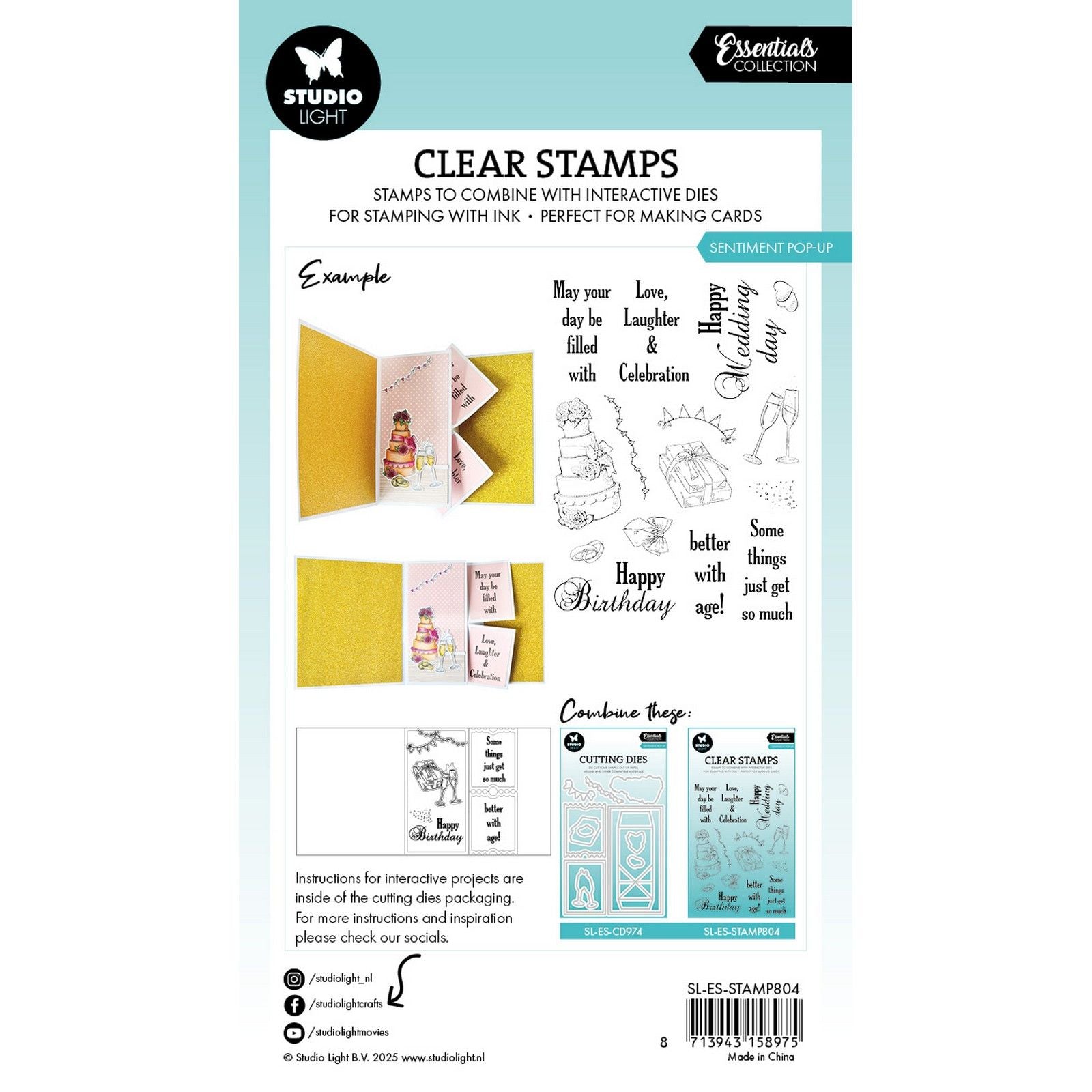 Studioleuchte • Essentials Clear Stamp Turning Pop-Out