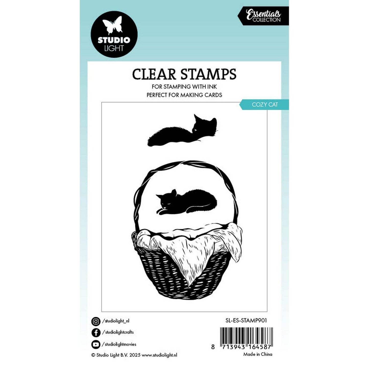 Studio Light • Clear Stamp Cozy Cat Essentials 53x89x3mm 3 Stück