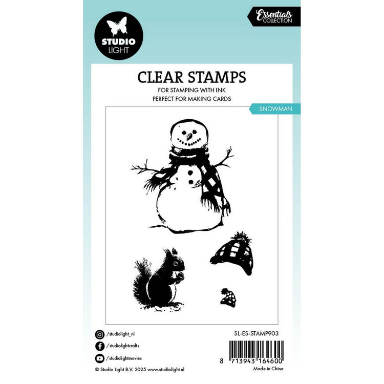 Studiolicht • Clear Stamp Snowman Essentials 56x88x3mm 4 Stück