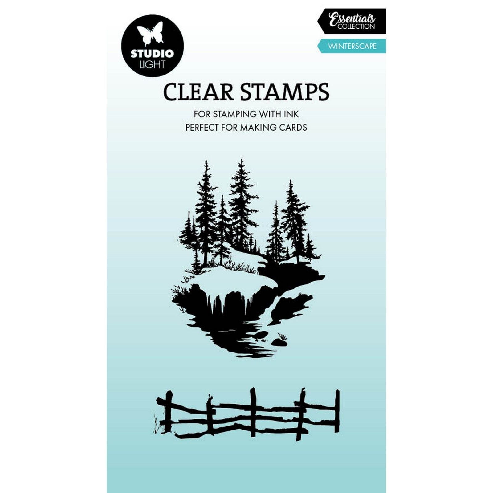 Studiolicht • Clear Stamp Winterscape Essentials 57x86x3mm 2 Stück