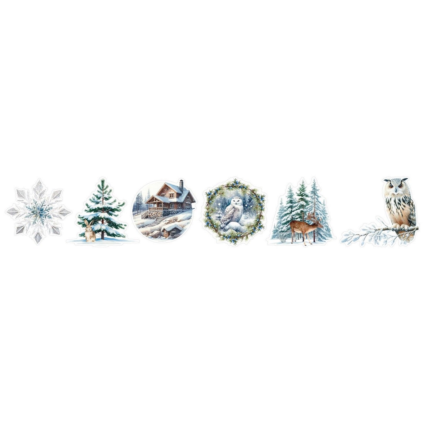 Studiolicht • Essentials klare Aufkleber Winterwunderland 6 Designs